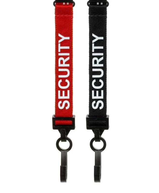 Security Lanyards Pre-Printed Breakaway With Plastic Clip
